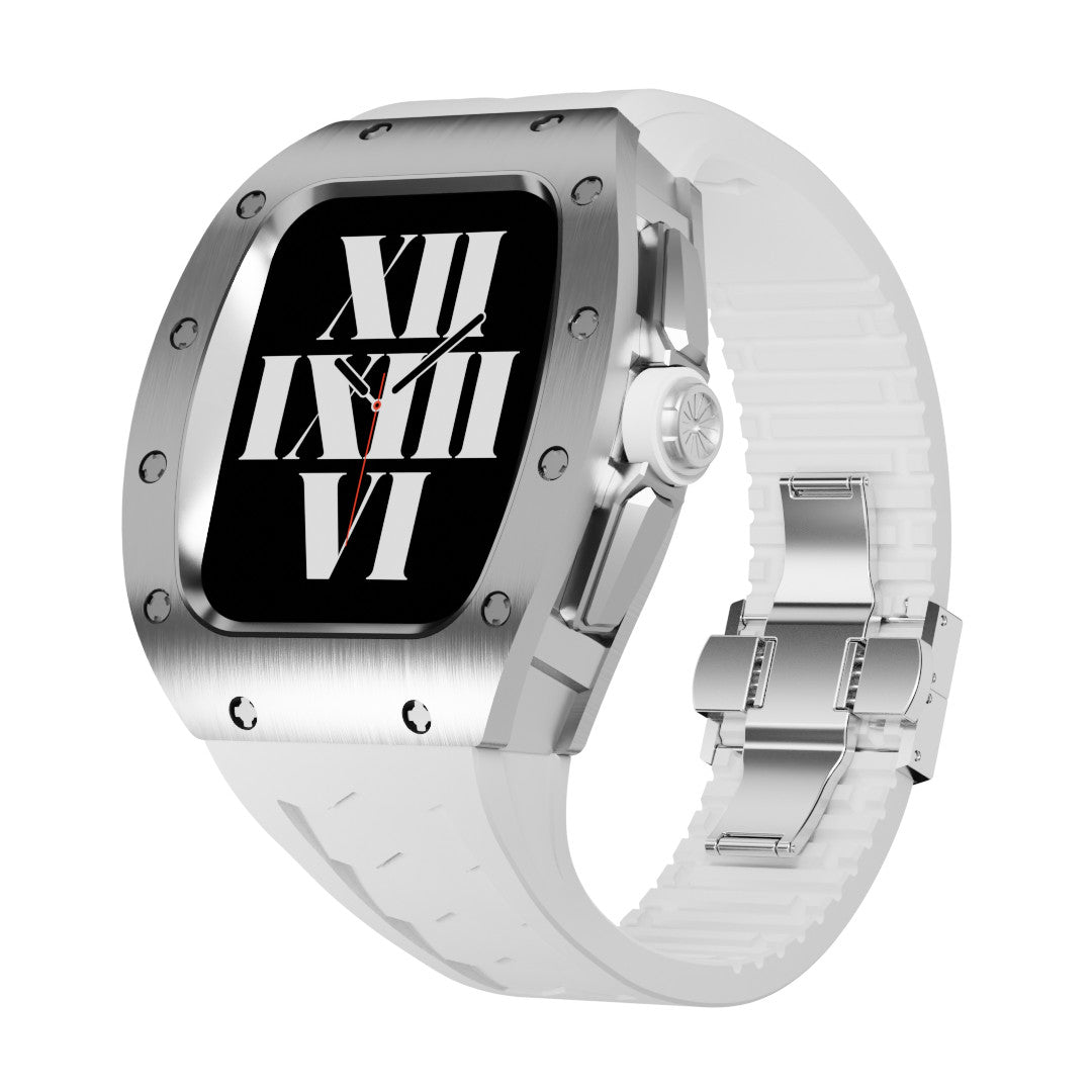 RM9008 Series - Silver Wine barrel Apple Watch Case