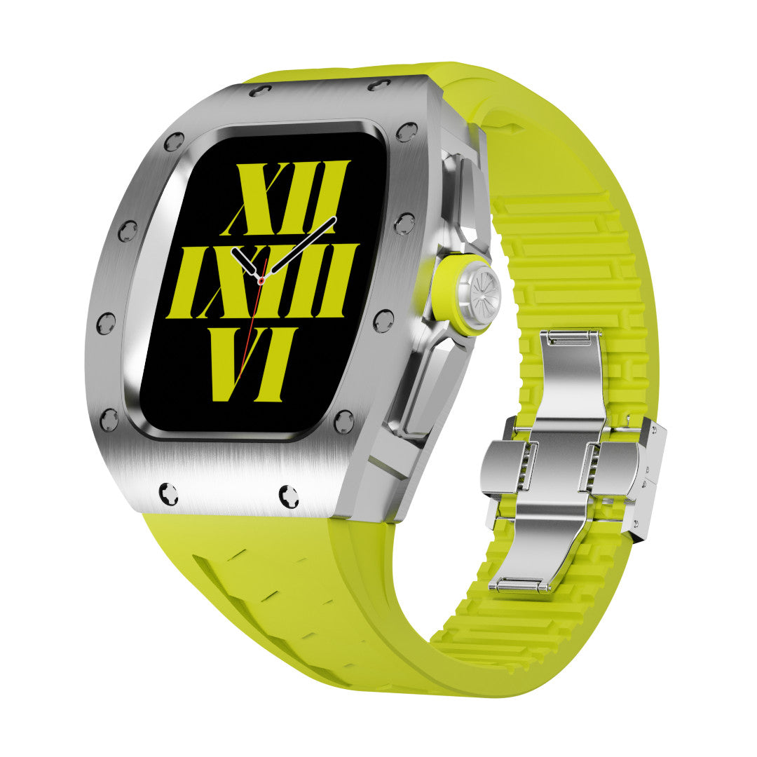 RM9008 Series - Silver Wine barrel Apple Watch Case