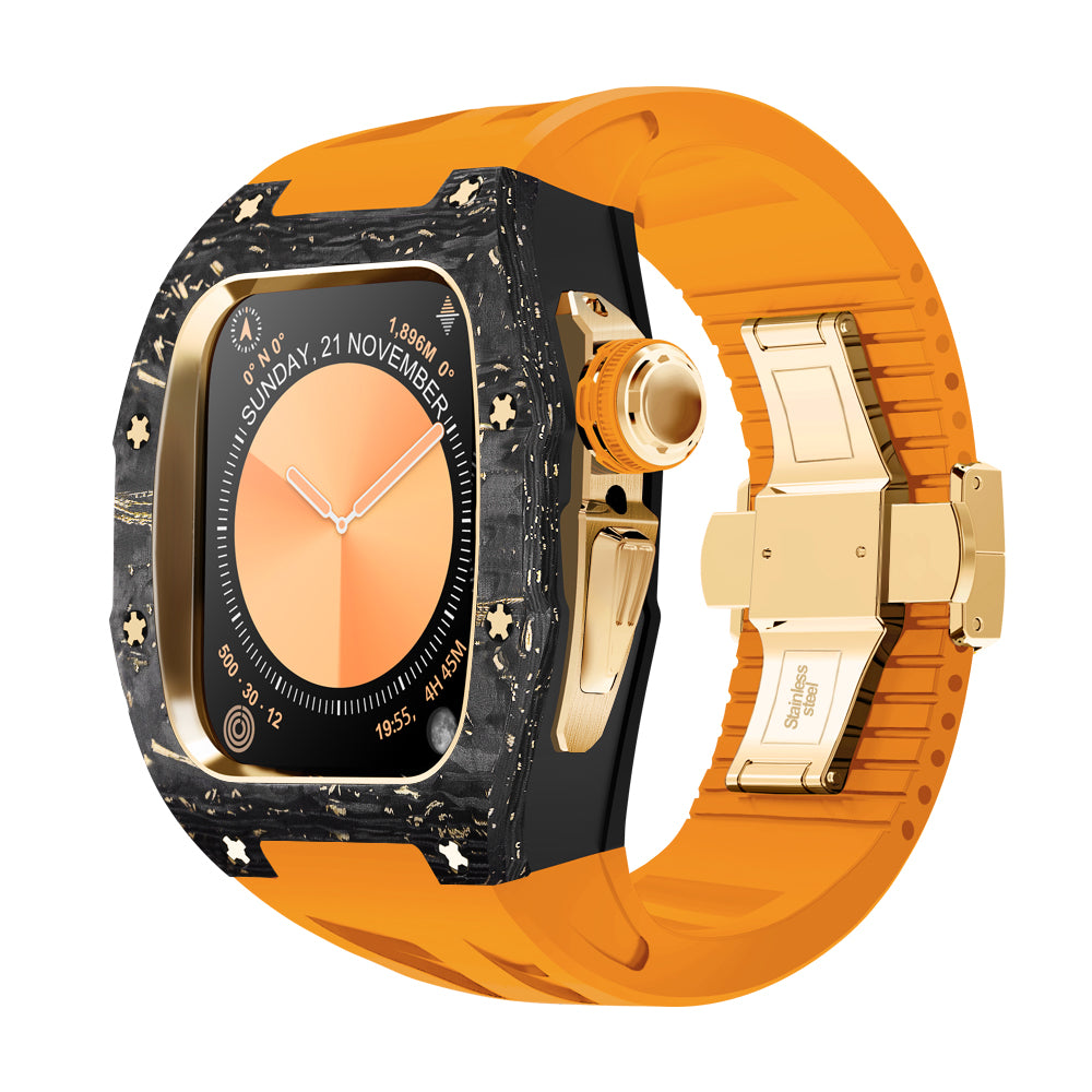RM7013 Carbon Fiber Gold Leaf Series - Dark Tank Pro Apple Watch Case