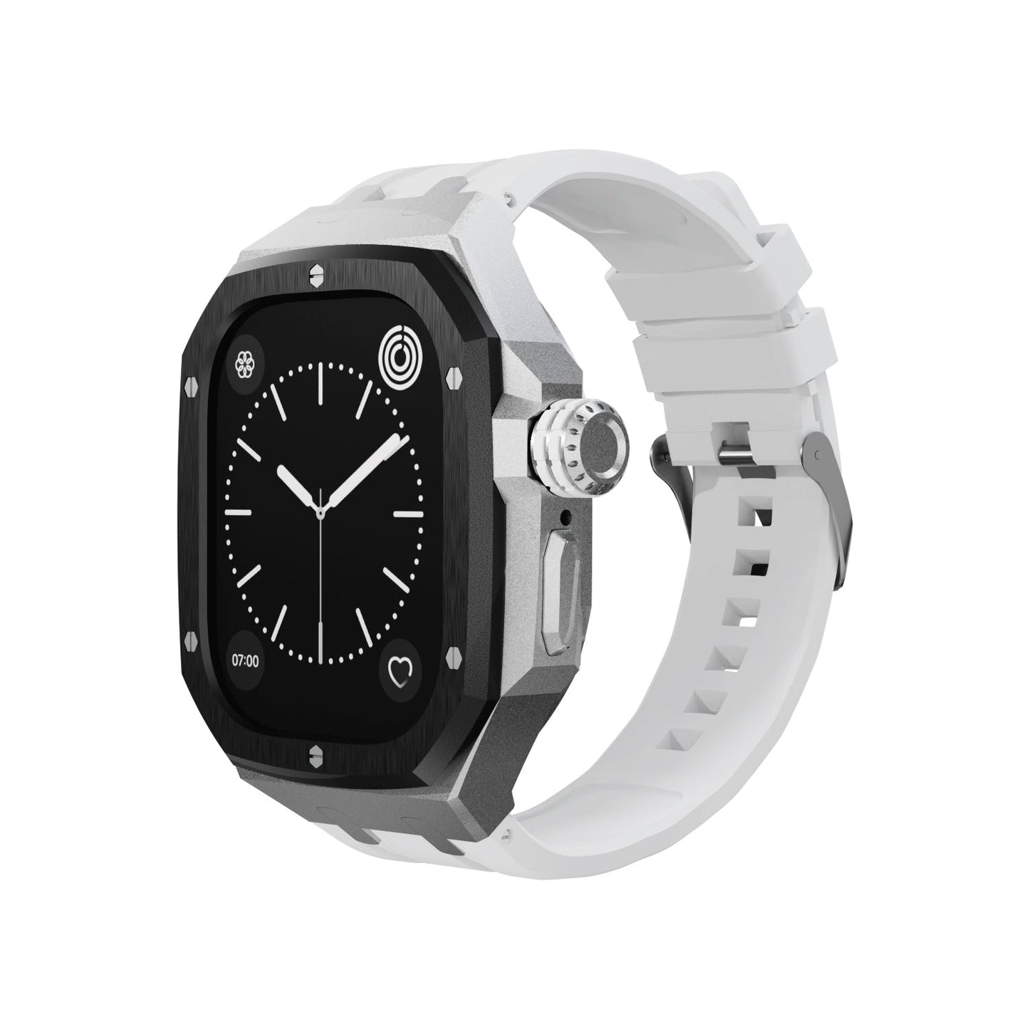 AP6008 Retrofit Kits - Black Silver Armor Apple Watch Case