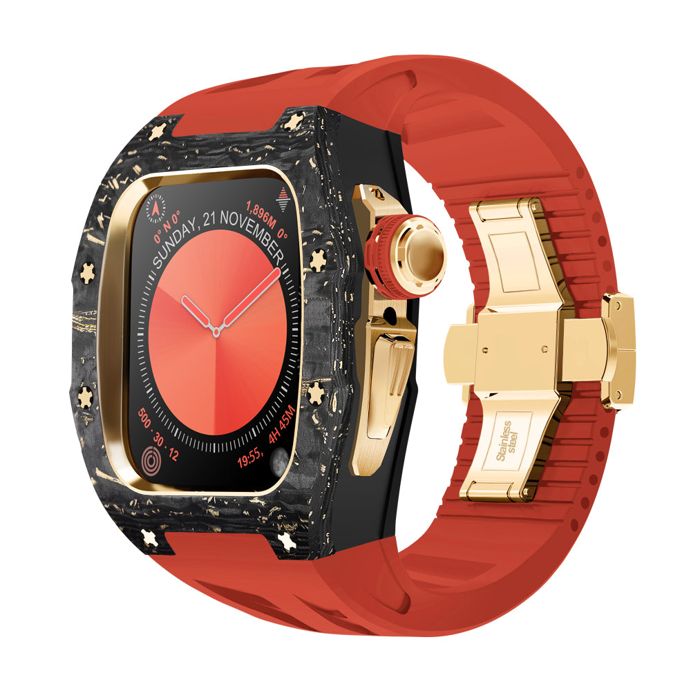 RM7013 Carbon Fiber Gold Leaf Series - Dark Tank Pro Apple Watch Case