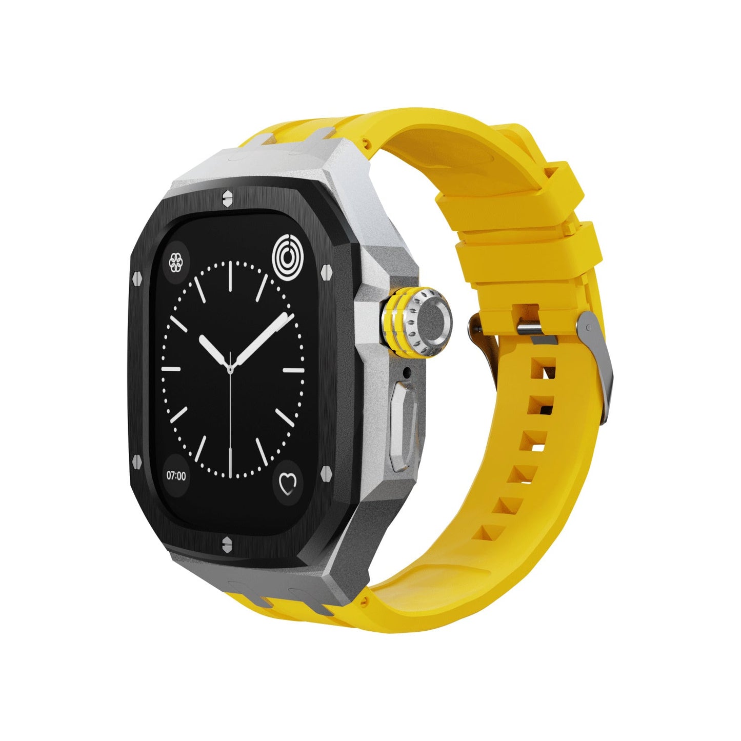 AP6008 Retrofit Kits - Black Silver Armor Apple Watch Case
