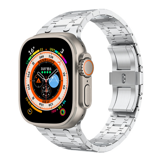 NEW AP Stainless Steel Double Chain Refit Band For Apple Watch