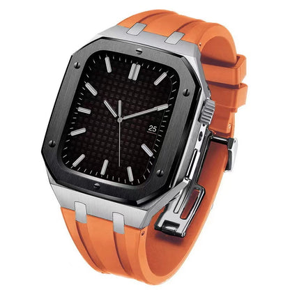 AP6006 Series- Black&Silver Armor Apple Watch Case