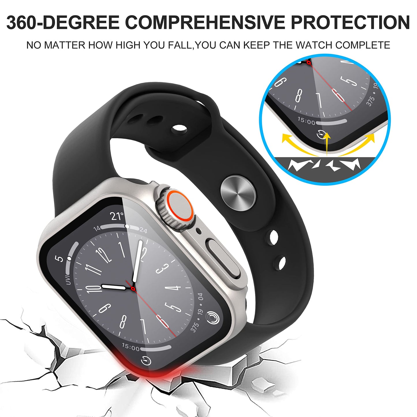 Ultra-thin & Waterproof Case with Tempered Glass Film