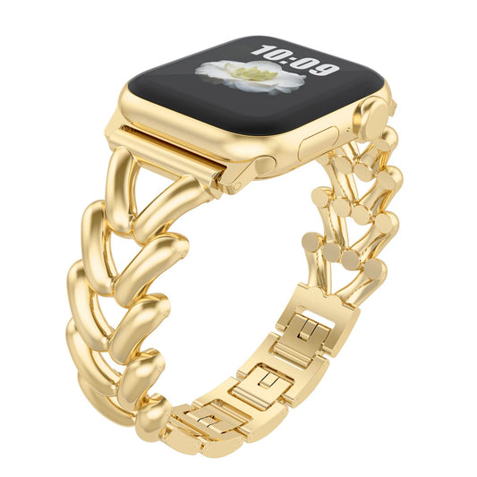 Woman's Luxury Heart Bracelet - Gold Apple WatchBands